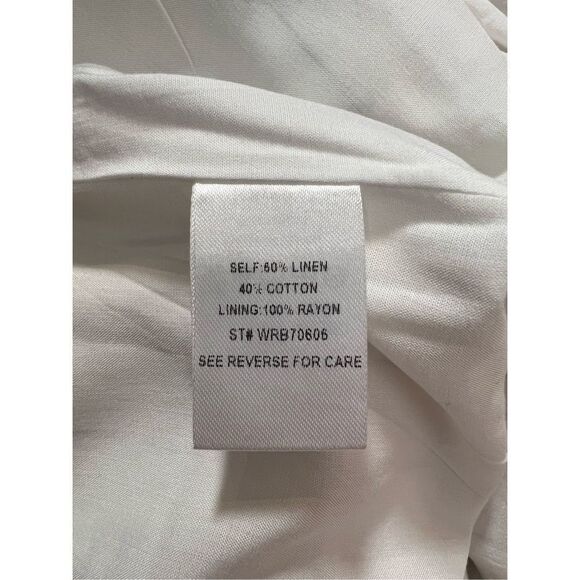 NWOT Lost + Wander Women's White Mini Zigzag Stripes Wide Leg Jumpsuit S… - Picture 9 of 11